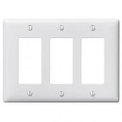 (USE HWS P236W) WALLPLATE, 3-G, 3) RECT, WH